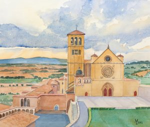 aquarel, 50 x 60 cm. €450,-